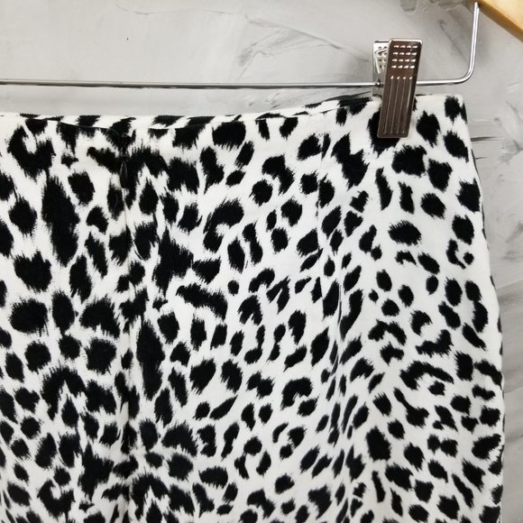 Mevisto Vintage 80's Blk & Wht leopard Print Skirt - Picture 3 of 7